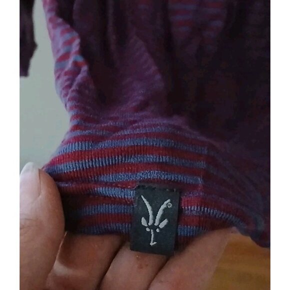 Ibex Woolies 150 Quarter Zip 100% Merino Wool Base Layer Top Size Medium Stripe - Picture 6 of 9